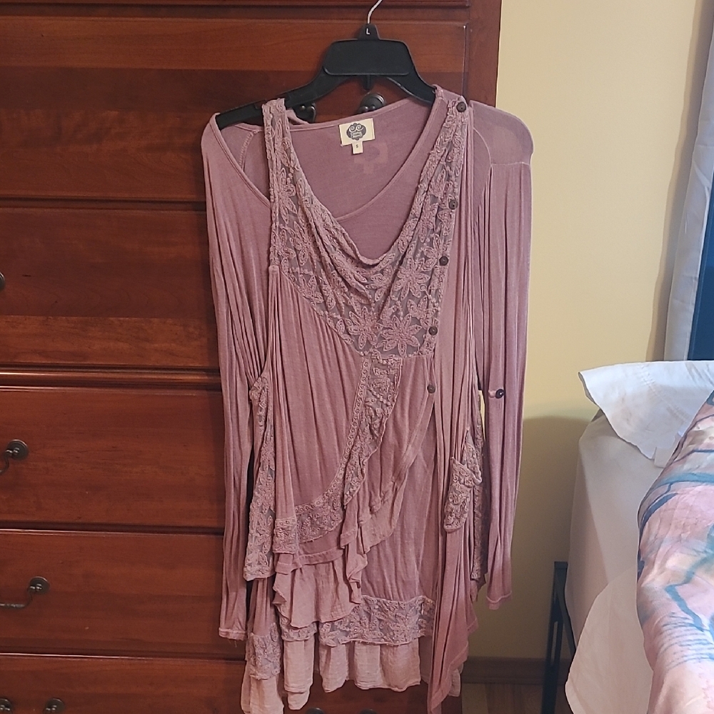 Elegant Mauve Tunic Top